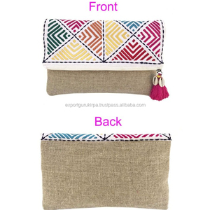 Bolsos de mensajero de hombro hechos a mano de diseñador de mujer india, bolsos de mano con cuentas, bolsos de fiesta de compras bohemios de noche de estilo bohemio, venta al por mayor - Product Image 1