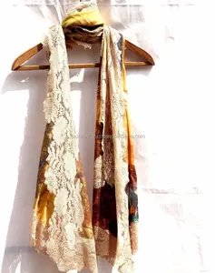 Hand gewebter Kaschmir Multi Color Hand bestickter indischer Kaschmir Soft Lambs wool Schal Stola Schal