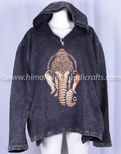GANESH PRINT <b>ENZYME</b> WASH BOHEMIAN LADIES HOODIE CSWJ 479 - Product Image 3