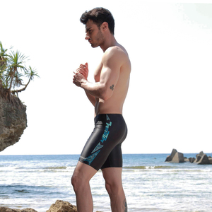 2018 men leisure swimsuits square leg printing logo swimming suits - Product Image 3