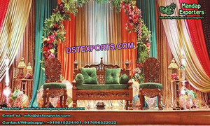 Boda Sangeet ceremonia brillante y colorido de telón de fondo de boda personalizado Sangeet decoración telón de fondo de boda caso Mehndi Decoración - Product Image 4