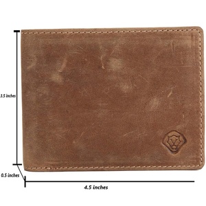 Indian Exporter Genuine Leather Olive <b>Trifold</b> RFID Blocking <b>Wallet</b> for Men Secure Slim Design for Daily Use Available For Sale - Product Image 5