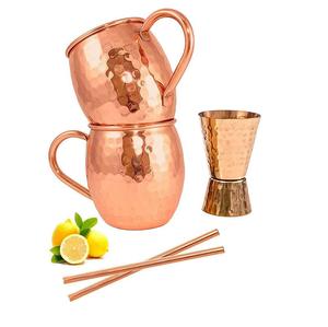 Copper Shot Glass Copper Jigger Copper Straws for Home Bar Hotel Use - Product Image 6