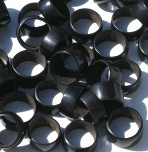 Wholesale Bohemian Style Black Tagua Nut Carved Vegetable Ivory Jewelry Fashion <b>Rings</b> for Gift Occasions - Product Image 1