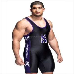 Bonne qualité Séchage rapide Nylon Spandex Hommes Gym Wrestling Singlet Conception Personnalisée Sublimation Pour Hommes Wrestling Singlets Fabricant - Product Image 3