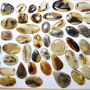 Cabochons d'agate naturelle du Montana pour la fabrication de bijoux, pierres précieuses d'origine éthique, thérapie énergétique Reiki et chakra. - Product Image 1