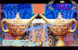 Lampes de scène de mariage décoration de table de mariage lanterne de table de mariage décoration de piliers de lampe marocaine de scène de mariage - Product Image 6