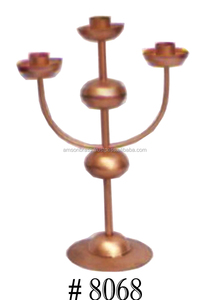 Bougeoirs de lustre en laiton de luxe en gros pour la décoration intérieure bougeoir en métal à double lumière fait à la main - Product Image 3