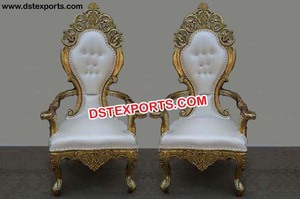 งานแต่งงานRoyal Goldenบัลลังก์ชุดเอเชียงานแต่งงานชุดเก้าอี้Royalสีขาวสูงบัลลังก์เก้าอี้ - Product Image 6