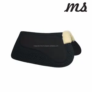 SADDLE PAD BLACK COLOR ALL PURPOSE HORSE SADDLE PAD ALL COLOR COTTON AND FLEES FABRIC