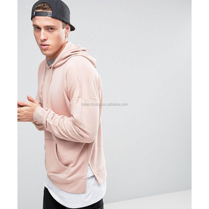 Sudadera con capucha deportiva de bloque de algodón 100% para hombre, ropa de entrenamiento rosa para bebé personalizada, sudaderas de punto cómodas de talla grande - Product Image 3