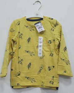 Vêtements pour garçons, enfants, manches longues, col rond, 100% coton, tricoté, teint en pièce, imprimé, de marque, en stock au Bangladesh - Product Image 3