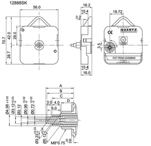 Step <b>Movements</b> With Plastic Hanger for Wall <b>Clock</b> - Product Image 4