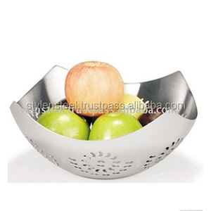 Panier en métal de décoration moderne, support de panier de fruits de cuisine, panier de fruits avec Design de coupe de fleur en acier inoxydable - Product Image 1