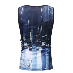 Camiseta sin mangas de gimnasio para hombre, nueva moda, sublimación, venta al por mayor - Product Image 4