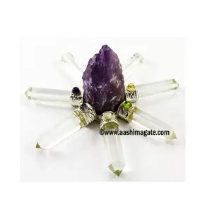 เครื่องกำเนิดจักระคริสตัลควอตซ์ธรรมชาติทำด้วยมือสำหรับหินเรกิแร่ธาตุตามหลักฮวงจุ้ยเครื่องมือพลังงานงานฝีมืออัญมณี - Product Image 1