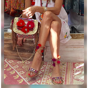 Traditional Banjara Handmade Embroidery & Beading Durable <b>Crossbody</b> <b>Bag</b> with Cover Closure - Product Image 1