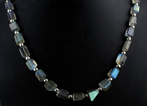 Belle Brin Collier Naturel Labradorite Pépites Forme Bleu Feu Pierres Précieuses Perles Bijoux Faits À La Main En Gros - Product Image 5