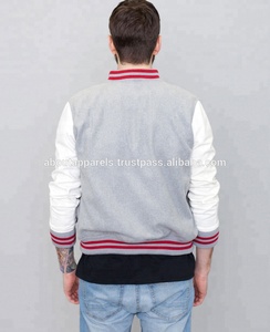 แจ็กเก็ตเบสบอลขนแกะไนลอนสีเขียวสำหรับผู้ชายกันน้ำระบายอากาศได้ดีสีเขียวตามสั่ง - Product Image 2