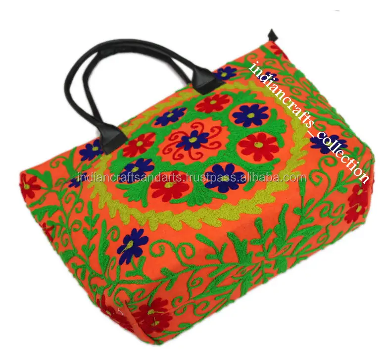 الهندي حمل حقيبة كتف القبلية البوهيمي حقيبة يد suzسوزوكي التطريز المرأة العرقية يدوية