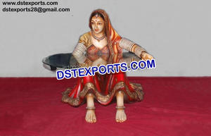 Estatua tradicional de fibra Jatt Jatti para boda, temática de rayasthani, estatua tradicional de fibra - Product Image 6