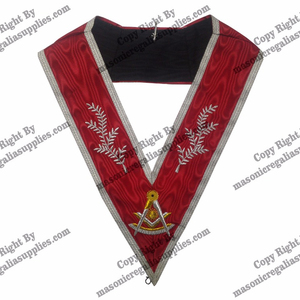 Passé maître maçon rouge robe col pour broderie artisanat point de croix et couture - Product Image 1