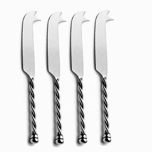 Stainless Steel Flatware Twisted Wire Handle Cheese Knives Cute Cheese Knives <b>Set</b> Spiral Handle Flatware <b>Sets</b> - Product Image 6