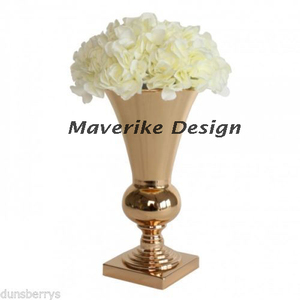 Vase à fleurs en métal doré en cristal fait à la main grand vase à fleurs de table pour la maison mariage événements décor centres de table - Product Image 3