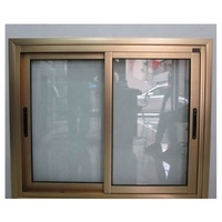 Fabricación en China, tamaño estándar, puertas corredizas horizontales modernas de aleación de aluminio, ventanas, aislamiento térmico para apartamento y hogar