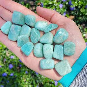 KingGems-Amazonite naturelle, pierre à culbuter Reiki, pierre précieuse de guérison, méditation, fourniture en vrac du fabricant pour l'amour Feng Shui - Product Image 4