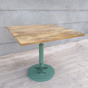 โต๊ะกาแฟแบบอุตสาหกรรมทำจากไม้แข็งโลหะทรงสี่เหลี่ยมสไตล์เรียบง่ายสำหรับห้องนั่งเล่นในโรงพยาบาลคาเฟ่ห้องครัวรับประทานอาหารกลางแจ้งโรงแรม - Product Image 3