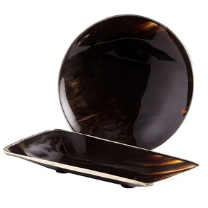 100% Plateau en corne de buffle de meilleure qualité pour table à manger de forme ronde et poli à la main avec produit Offre Spéciale - Product Image 3