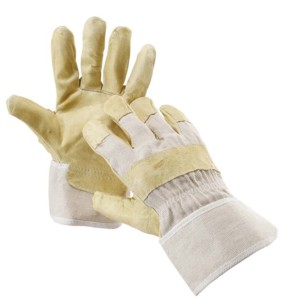 PK-guantes de seguridad de trabajo hechos de cuero de cabra, algodón, forro polar interior, guantes de trabajo personalizados - Product Image 2