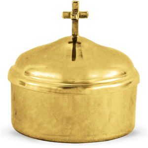CIBORIUM de plata de latón con Cruz, suministros de Iglesia, Brassworld, India - Product Image 2