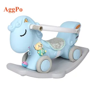 ride on toys manufacturer indoor plastic multi-function rocking horse for kids with children's music story machine