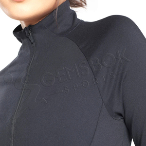 Vente en gros de veste de yoga fitness pour femmes veste d'entraînement à séchage rapide pour femmes avec fermeture éclair profonde et poches matelassées fermeture éclair pleine longueur - Product Image 5