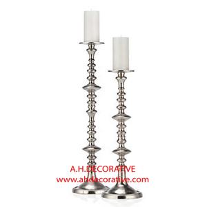 Home Wedding Decoration Unique <b>Candle</b> Holder <b>Tall</b> Silver Plated Metal <b>Pillar</b> <b>Candle</b> Holder for Sale Wholesale Custom Quality - Product Image 3