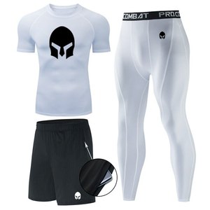 Wholesale Compression Pants Shirt Top Long Sleeve <b>Jacket</b> Set Suit Face Cover Gym Fitness Sets 5Pcs Men's <b>Workout</b> Clothes - Product Image 1