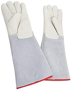 SUMROOS Gants de travail en cuir véritable unisexe avec impression de logo personnalisé brodé Gants de sécurité pour hommes et femmes - Product Image 2