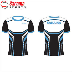 La última camiseta de softbol con diseño frontal de talla grande transpirable bordado Sublimación de buena calidad - Product Image 1