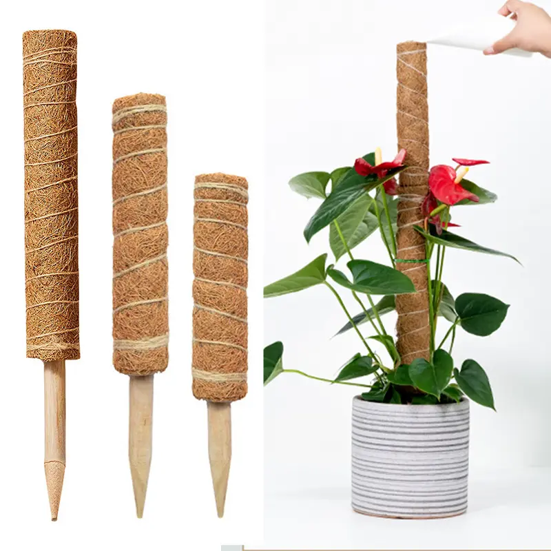 Stackable Climbing Plants Support Coco Totem Stick Gardening holder Coir Indoor Plant Moss Pole for Plants