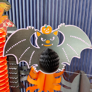 Decoraciones Colgantes de Papel de Seda Estilo Dibujos Animados de Halloween, 18 cm de Altura, Alta Calidad para Eventos - Product Image 1