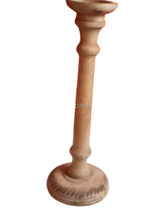 Portavelas de pilar de madera hecho a mano con acabado natural Diseño de linterna elegante para decoración del hogar Actividades religiosas Agregar encanto - Product Image 4