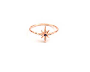 Plata de Ley 925 Iolite Cubic Zircon Gemstone Rose Gold Plated Jewelry Gift para sus bodas Birthstone Boho Ring - Product Image 3