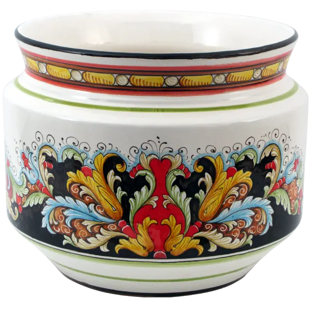 Cachepot in ceramica fatto a mano per la decorazione della casa, Made in Italy