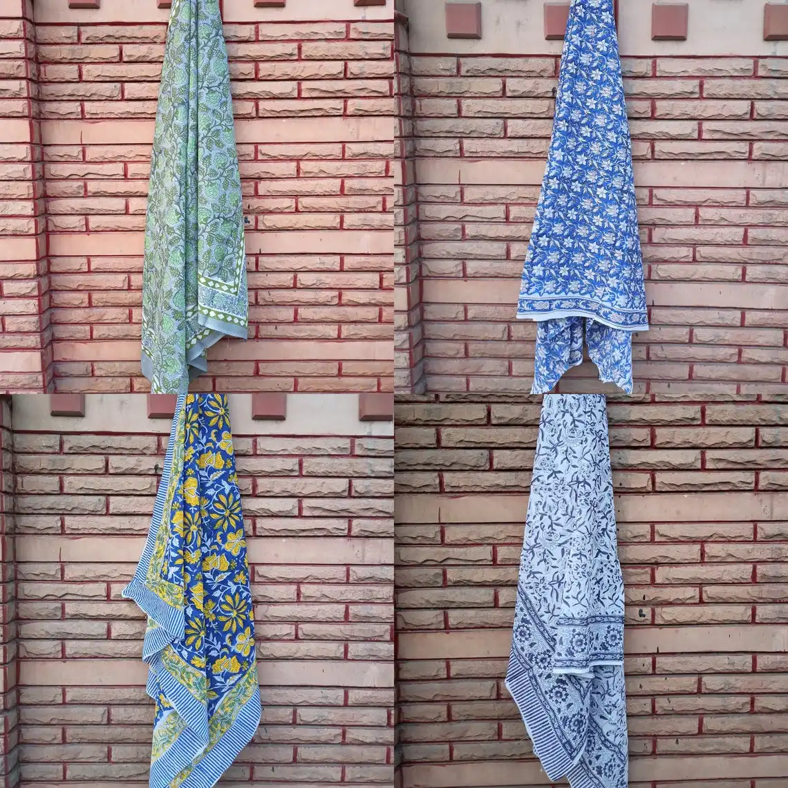 Sciarpe con stampa a blocchi sarong in cotone indiano sarong in cotone fatto a mano con stampa pareo in cotone sarong