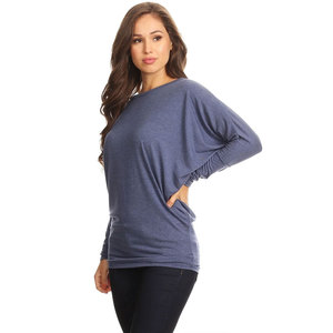 Nuevas camisetas elegantes de tela larga para mujer / Camiseta para mujeres y niñas - Product Image 2