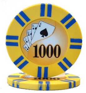 Chip da Poker in argilla da 8 grammo <span class=keywords><strong>serie</strong></span> Twist a 2 strisce - Product Image 1