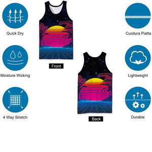 Camiseta sin mangas de verano para hombre, diseño personalizado, talla grande, para gimnasio, entrenamiento, deportiva, informal. - Product Image 3