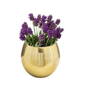 Pot de fleur en laiton de forme ronde de meilleure qualité pot de fleur en gros moderne de pour pièce de style de bureau par artisanat - Product Image 4